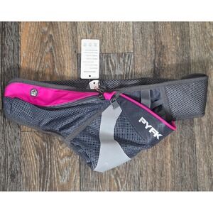 PYFK Running Waist Pack Water Bottle Holder Belt Pink Grey Hiking Marathon NWT